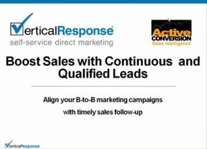 VerticalResponse ActiveConversion Webinar VerticalResponse ActiveConversion Webinar