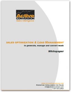 Sales Optimization Whitepaper Sales Optimization & Lead Management Whitepaper